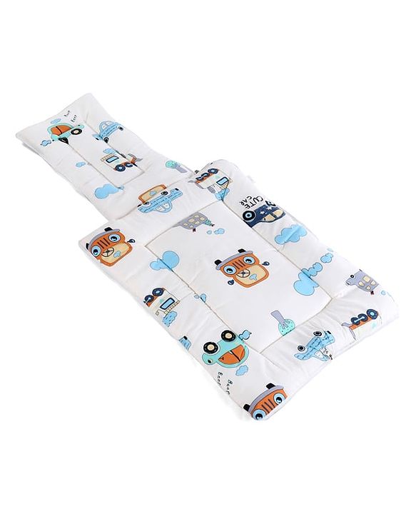 Babyhug 100% Cotton Baby Sleeping Bag with Hood Transport Print - Beige| Use as Carry Nest, Mattress or Sleeping Bag| Newborn to Toddler Boys & Girls| Newborn Gifting| Warm & Cozy| Travel Friendly