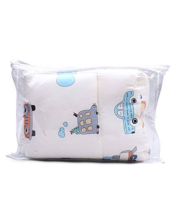 Babyhug 100% Cotton Baby Sleeping Bag with Hood Transport Print - Beige| Use as Carry Nest, Mattress or Sleeping Bag| Newborn to Toddler Boys & Girls| Newborn Gifting| Warm & Cozy| Travel Friendly