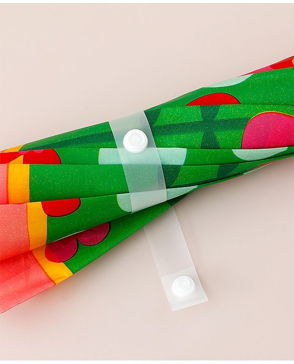 Babyhug Free Size Floral & Polka Dots Printed Umbrella - Green