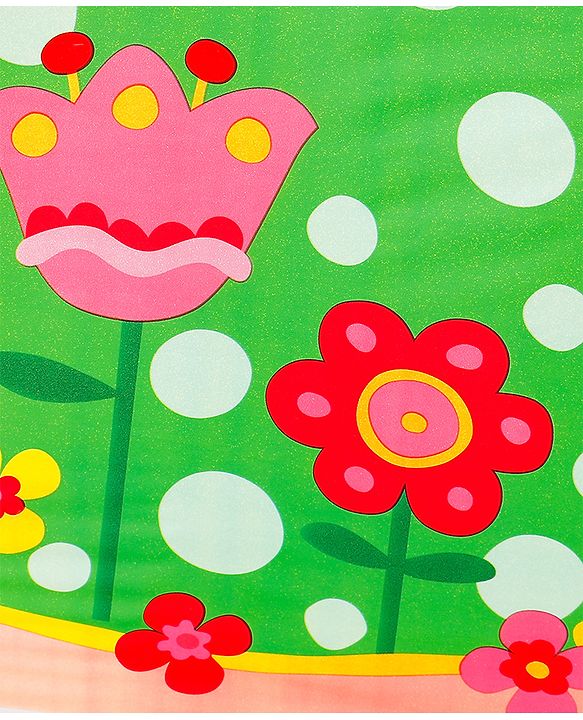 Babyhug Free Size Floral & Polka Dots Printed Umbrella - Green
