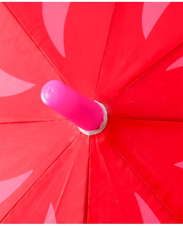 Babyhug Free Size Floral & Butterfly Printed Umbrella - Fuchsia