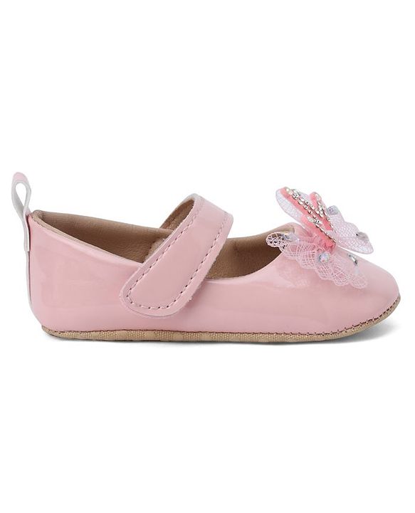 Cute Walk by Babyhug Booties With Bow Applique - Pink
