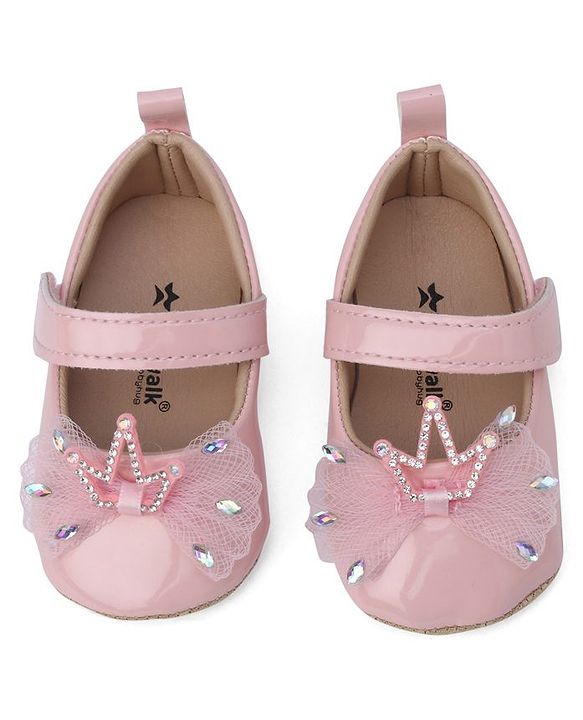 Cute Walk by Babyhug Booties With Bow Applique - Pink