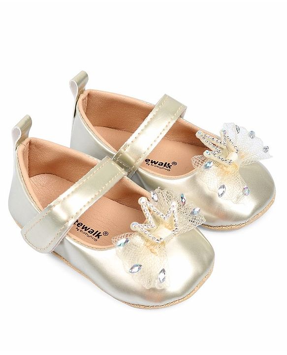 Cute Walk by Babyhug Booties With Bow Applique - Pink