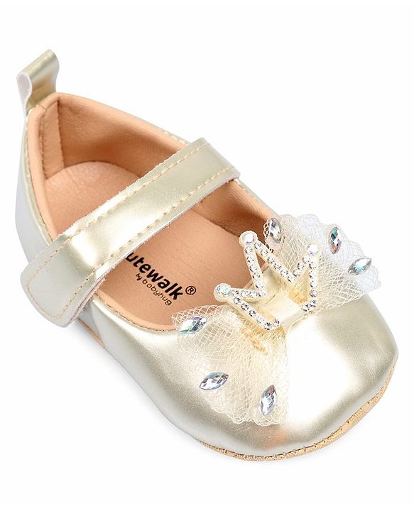 Cute Walk by Babyhug Booties With Bow Applique - Pink