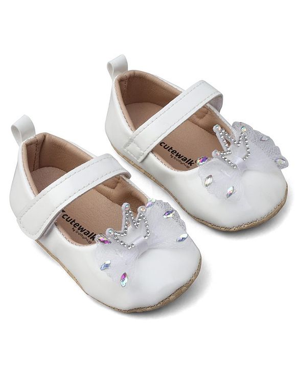 Cute Walk by Babyhug Booties With Bow Applique - Pink