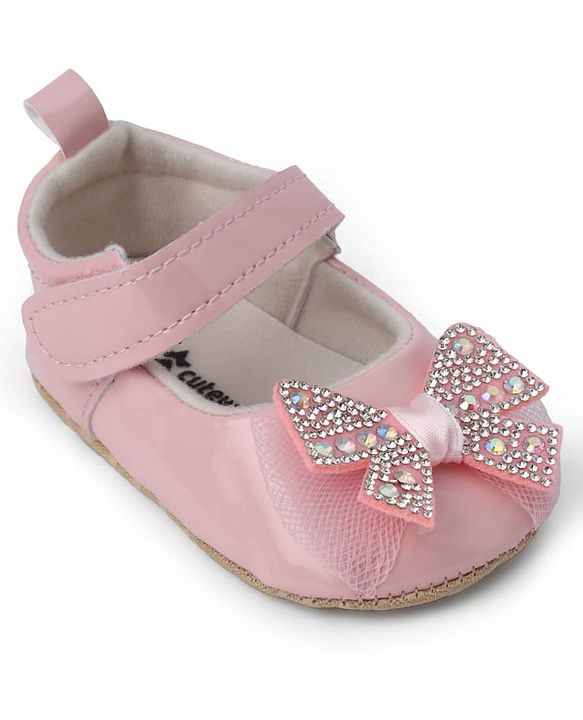 Cute Walk by Babyhug Booties With Bow Applique - Pink