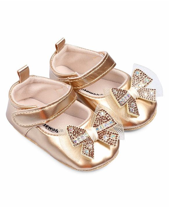 Cute Walk by Babyhug Booties With Bow Applique - Pink