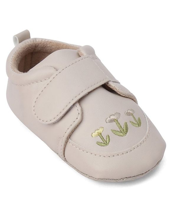 Cute Walk by Babyhug Booties With Floral Embriodery - Pink