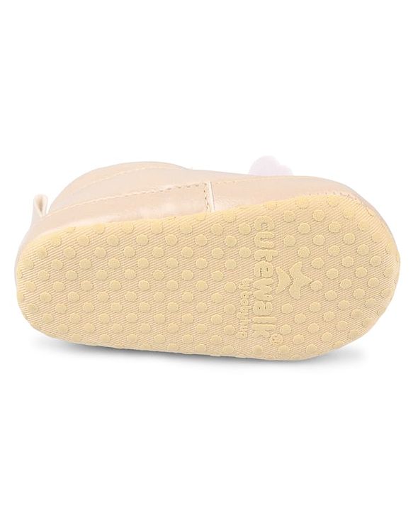 Cute Walk by Babyhug Slip On Booties With Koala Embroidery & Applique - Beige