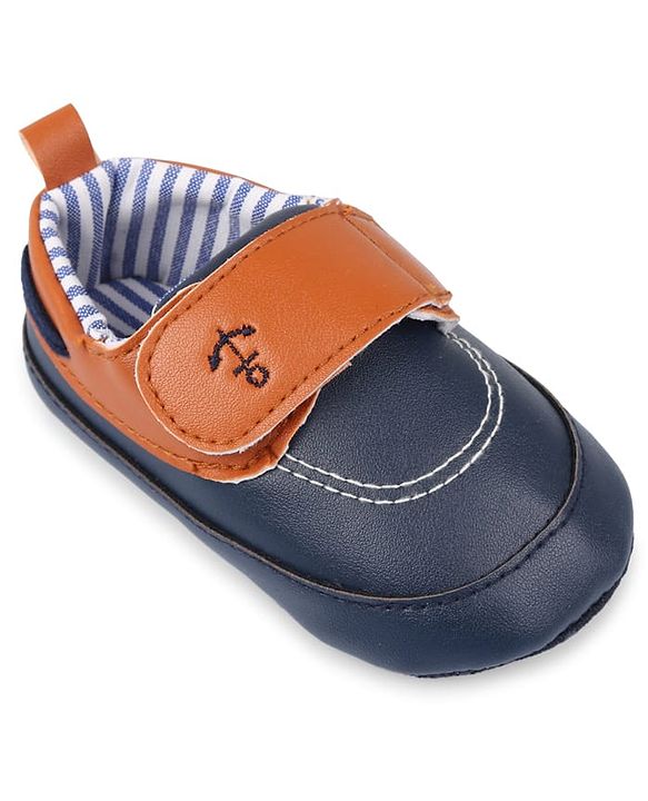 Cute Walk by Babyhug Velcro Closure Solid Booties - Navy Blue