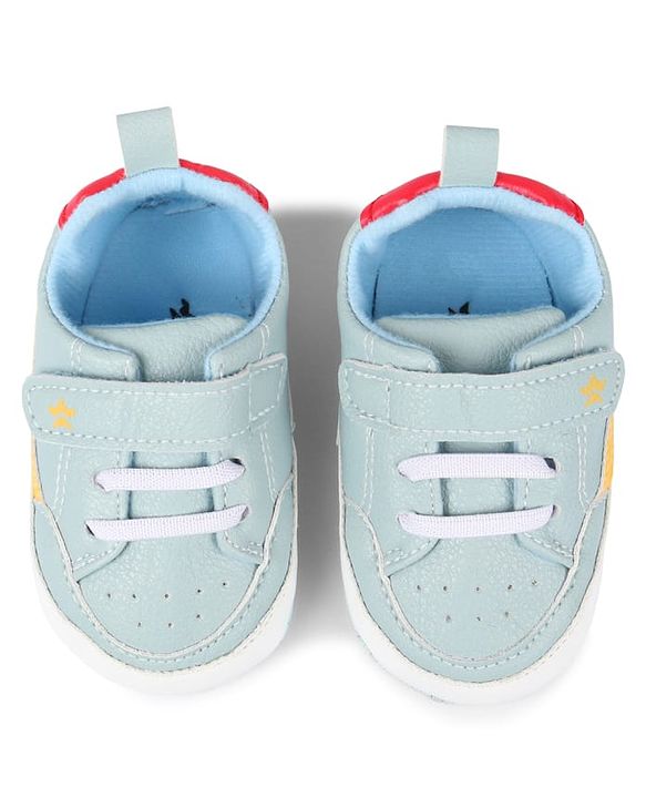 Cute Walk by Babyhug Velcro Closure Solid Booties - Blue