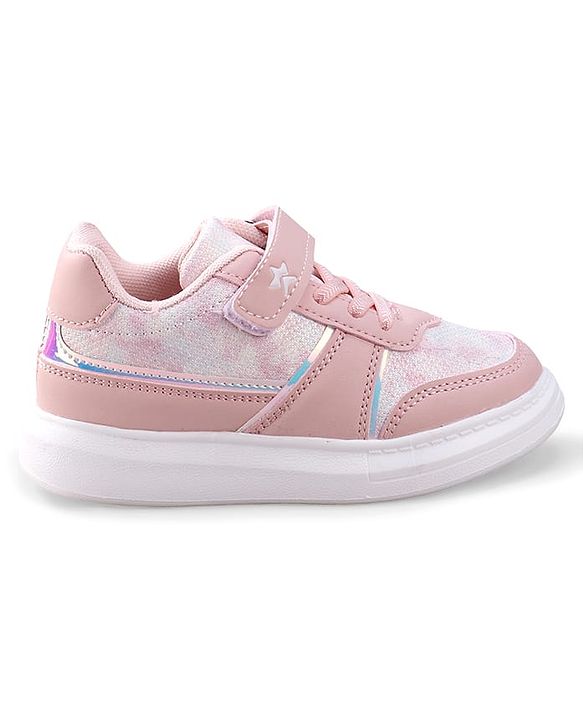 Cute Walk by Babyhug Velcro Closure Sneakers with Lace Detailing - Pink