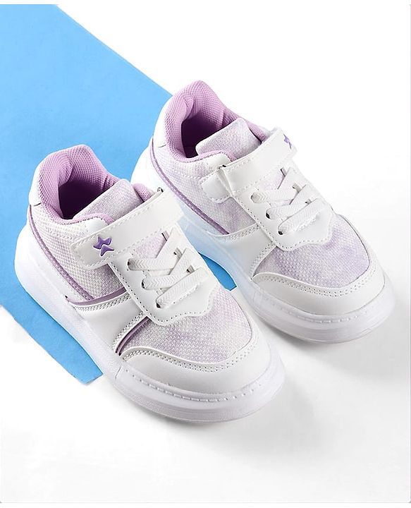 Cute Walk by Babyhug Velcro Closure Sneakers with Lace Detailing - Pink