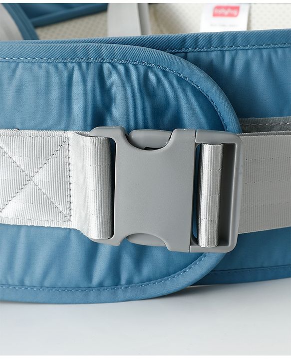 Babyhug AirEase 5-in-1 Hip Seat Baby Carrier - Blue| Lightweight & Breathable| Ergonomic Support| Foldable Head Support| Multiple Carry Positions| Carrying Capacity 15 kg| Optimum Weight Distribution