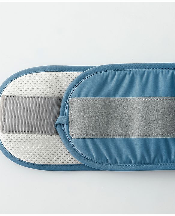 Babyhug AirEase 5-in-1 Hip Seat Baby Carrier - Blue| Lightweight & Breathable| Ergonomic Support| Foldable Head Support| Multiple Carry Positions| Carrying Capacity 15 kg| Optimum Weight Distribution