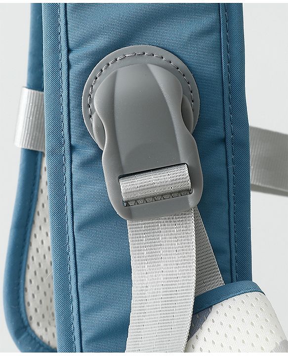 Babyhug AirEase 5-in-1 Hip Seat Baby Carrier - Blue| Lightweight & Breathable| Ergonomic Support| Foldable Head Support| Multiple Carry Positions| Carrying Capacity 15 kg| Optimum Weight Distribution
