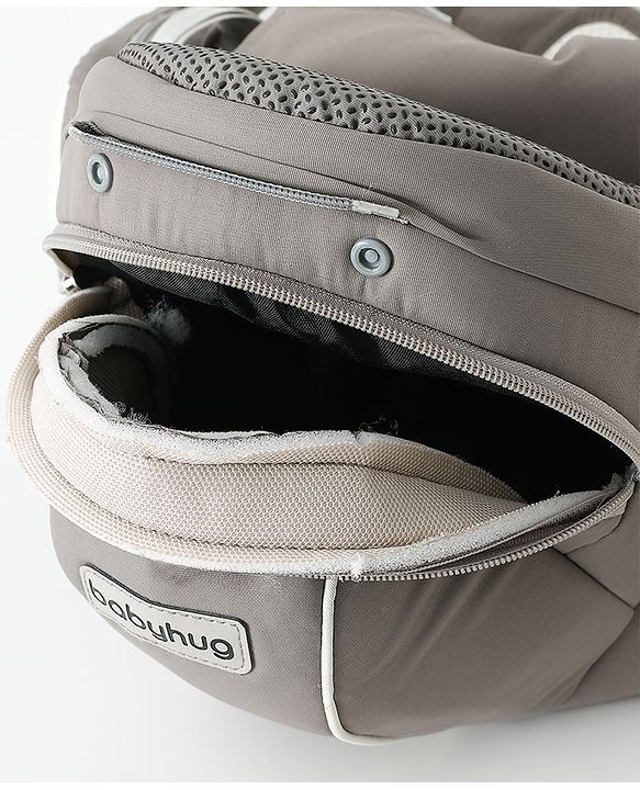 Babyhug AirEase 5-in-1 Hip Seat Baby Carrier - Grey| Lightweight & Breathable| Ergonomic Support| Foldable Head Support| Multiple Carry Positions| Carrying Capacity 15 kg| Optimum Weight Distribution