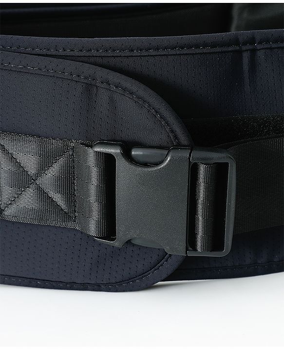 Babyhug SnugMate 5-in-1 Hip Seat Baby Carrier - Black| Premium Build| AirFlow Mesh Fabric| Foldable Head Cover| Padded Adjustable Straps| 5 Carry Positions| 15 kg Capacity| Optimum Weight Distribution
