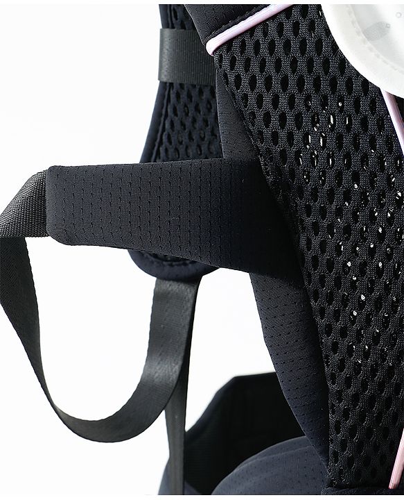 Babyhug SnugMate 5-in-1 Hip Seat Baby Carrier - Black| Premium Build| AirFlow Mesh Fabric| Foldable Head Cover| Padded Adjustable Straps| 5 Carry Positions| 15 kg Capacity| Optimum Weight Distribution