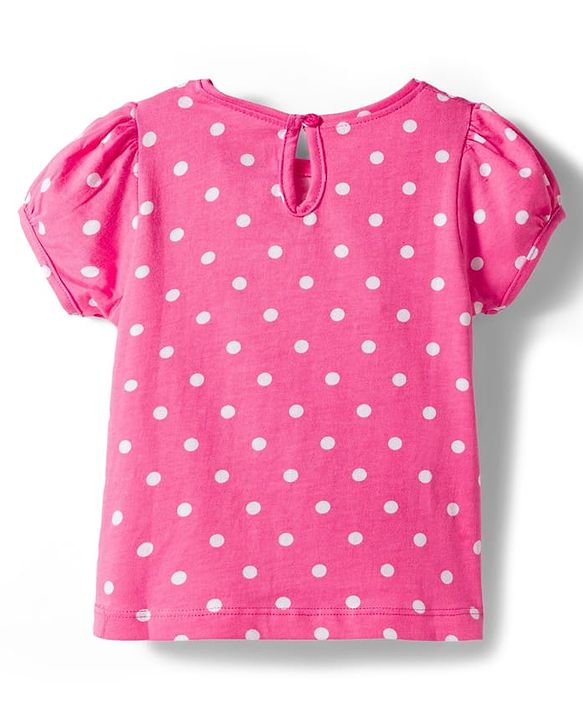 Babyhug Cotton Knit Half Sleeves T-Shirt with Butterfly & Polka Dot Print Pack of 3 - Pink Yellow & Plum