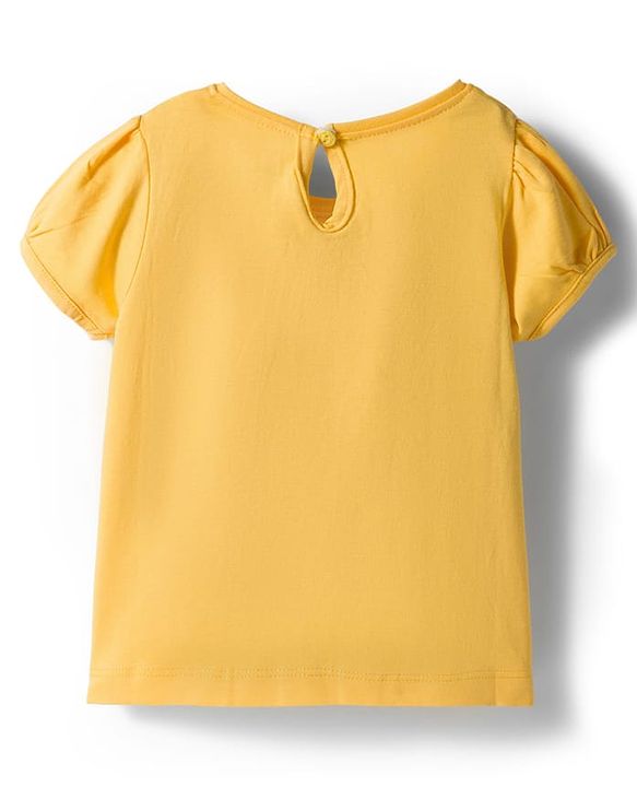 Babyhug Cotton Knit Half Sleeves T-Shirt with Butterfly & Polka Dot Print Pack of 3 - Pink Yellow & Plum