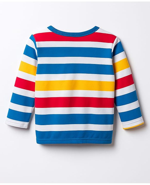 Babyhug 100% Cotton Knit Full Sleeves Jhablas With Stripes & Animal Print Pack of 3 - Multicolor