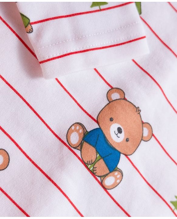 Babyhug 100% Cotton Knit Full Sleeves Front Open Jhablas with Animal Print & Stripes Pack of 3 - Rust Orange White & Blue