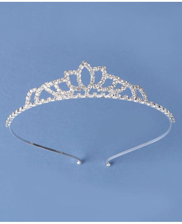 Babyhug Silver Plated Tiara Hairband - Silver
