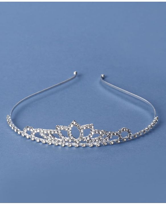 Babyhug Silver Plated Tiara Hairband - Silver