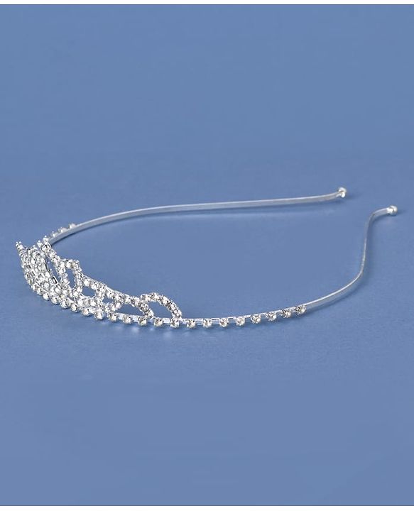 Babyhug Silver Plated Tiara Hairband - Silver