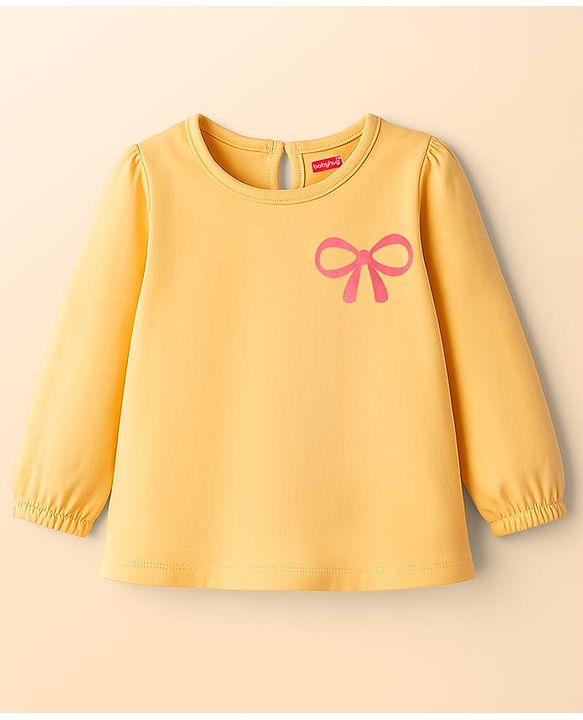 Babyhug 100 % Cotton Knit Full Sleeves T-Shirts with Heart Bow & Polka Dot Print Pack of 5 - Pink White & Navy Blue