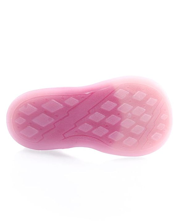 Cute Walk by Babyhug Sock Shoes with Bunny & Polka Dot Design - Fuchsia