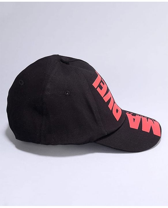 Pine Kids Marvel Cotton Woven Summer Cap with Avengers Graphic Black - Diameter 20 cm