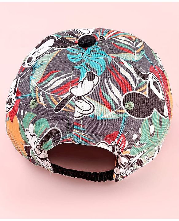Babyhug Disney Summer Cap with Mickey Mouse Print Multicolor - Diameter 16 cm
