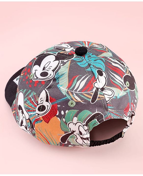 Babyhug Disney Summer Cap with Mickey Mouse Print Multicolor - Diameter 16 cm