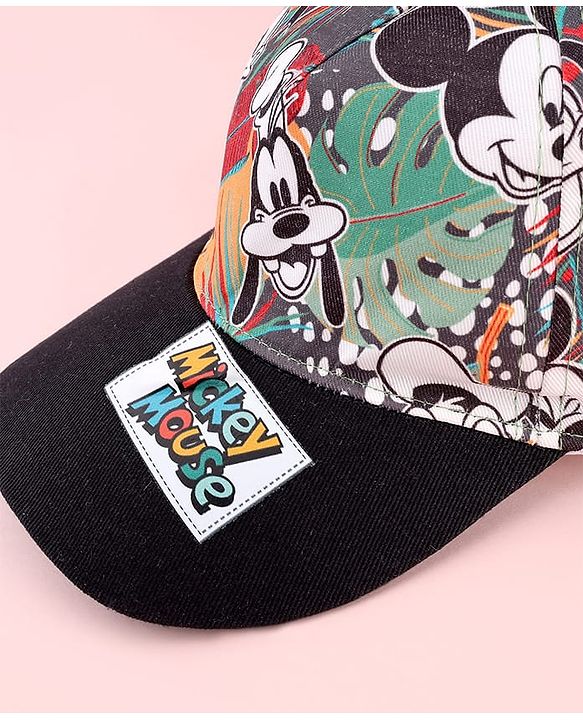 Babyhug Disney Summer Cap with Mickey Mouse Print Multicolor - Diameter 16 cm