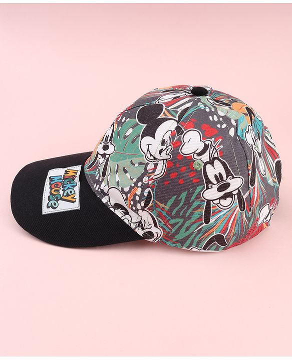 Babyhug Disney Summer Cap with Mickey Mouse Print Multicolor - Diameter 16 cm