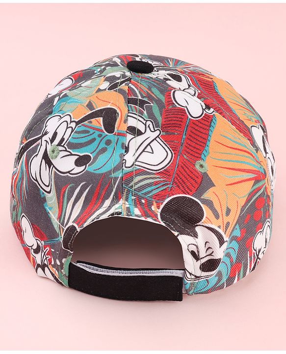Babyhug Disney Summer Cap with Mickey Mouse Print Multicolor - Diameter 16 cm