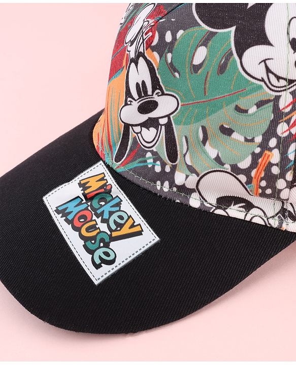 Babyhug Disney Summer Cap with Mickey Mouse Print Multicolor - Diameter 16 cm