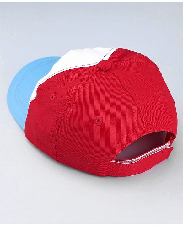 Babyhug Marvel Cotton Woven Summer Cap With Captain America Graphics Multicolor - Diameter 21 cm