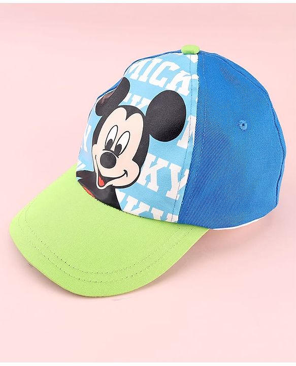 Babyhug Disney Summer Cap with Mickey Mouse Graphic Multicolor - Diameter 16 cm