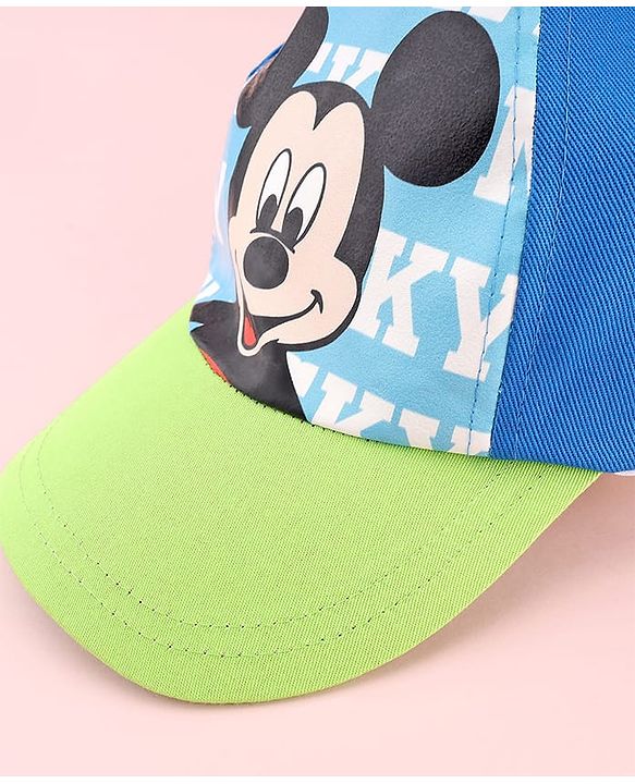 Babyhug Disney Summer Cap with Mickey Mouse Graphic Multicolor - Diameter 16 cm