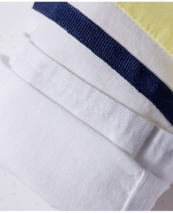 Babyhug Cotton Woven Full Sleeve  Cut & Sew Solid Colour Shirt - Yellow & White