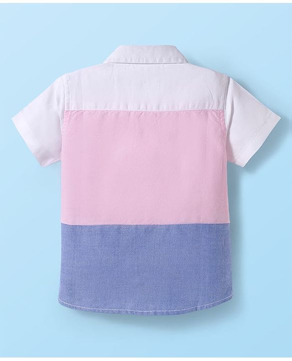 Babyhug Cotton Woven Half Sleeves Solid Cut N Sew Shirt - Multicolor