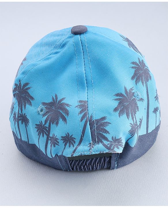 Babyhug Disney Cotton Woven Summer Cap With Mickey Mouse Graphics Navy Blue - Diameter 18 cm