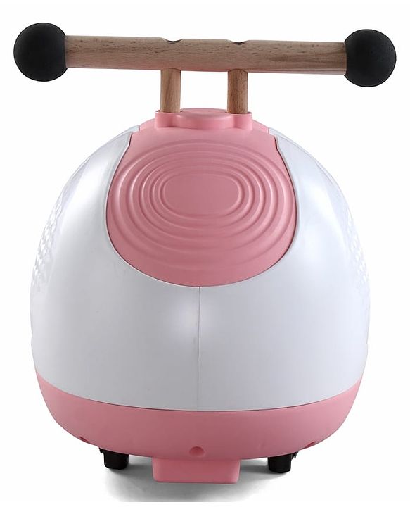 Babyhug Peanut Musical Ride-On for Kids - Pink| Fun Light & Music| Foot-to-Floor Operation| Safe with Round Edges| Sturdy Build|  Comfortable Seat| Indoor & Outdoor Play Toy