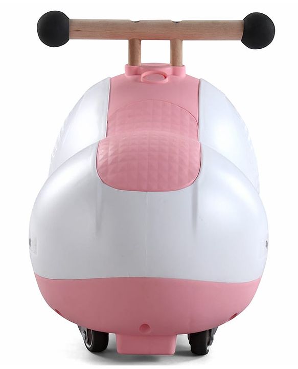 Babyhug Peanut Musical Ride-On for Kids - Pink| Fun Light & Music| Foot-to-Floor Operation| Safe with Round Edges| Sturdy Build|  Comfortable Seat| Indoor & Outdoor Play Toy