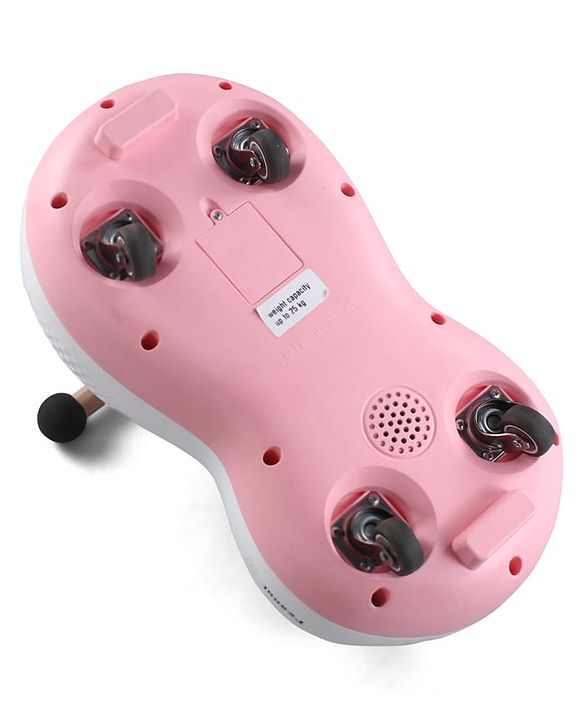 Babyhug Peanut Musical Ride-On for Kids - Pink| Fun Light & Music| Foot-to-Floor Operation| Safe with Round Edges| Sturdy Build|  Comfortable Seat| Indoor & Outdoor Play Toy