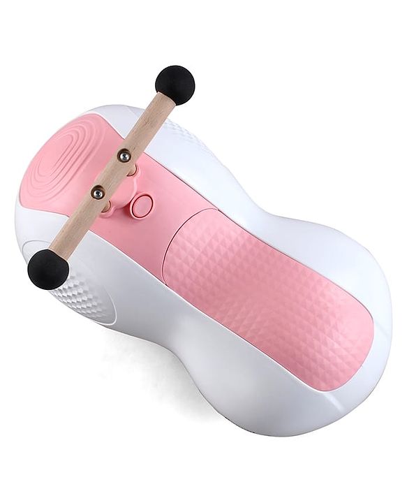 Babyhug Peanut Musical Ride-On for Kids - Pink| Fun Light & Music| Foot-to-Floor Operation| Safe with Round Edges| Sturdy Build|  Comfortable Seat| Indoor & Outdoor Play Toy